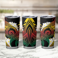 Piko Hawaiian Tumbler Cup Gradient Spiral Plumeria Tribal Patterns DT05 - Polynesian Pride