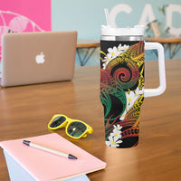 Piko Hawaiian Tumbler With Handle Gradient Spiral Plumeria Tribal Patterns DT05 - Polynesian Pride