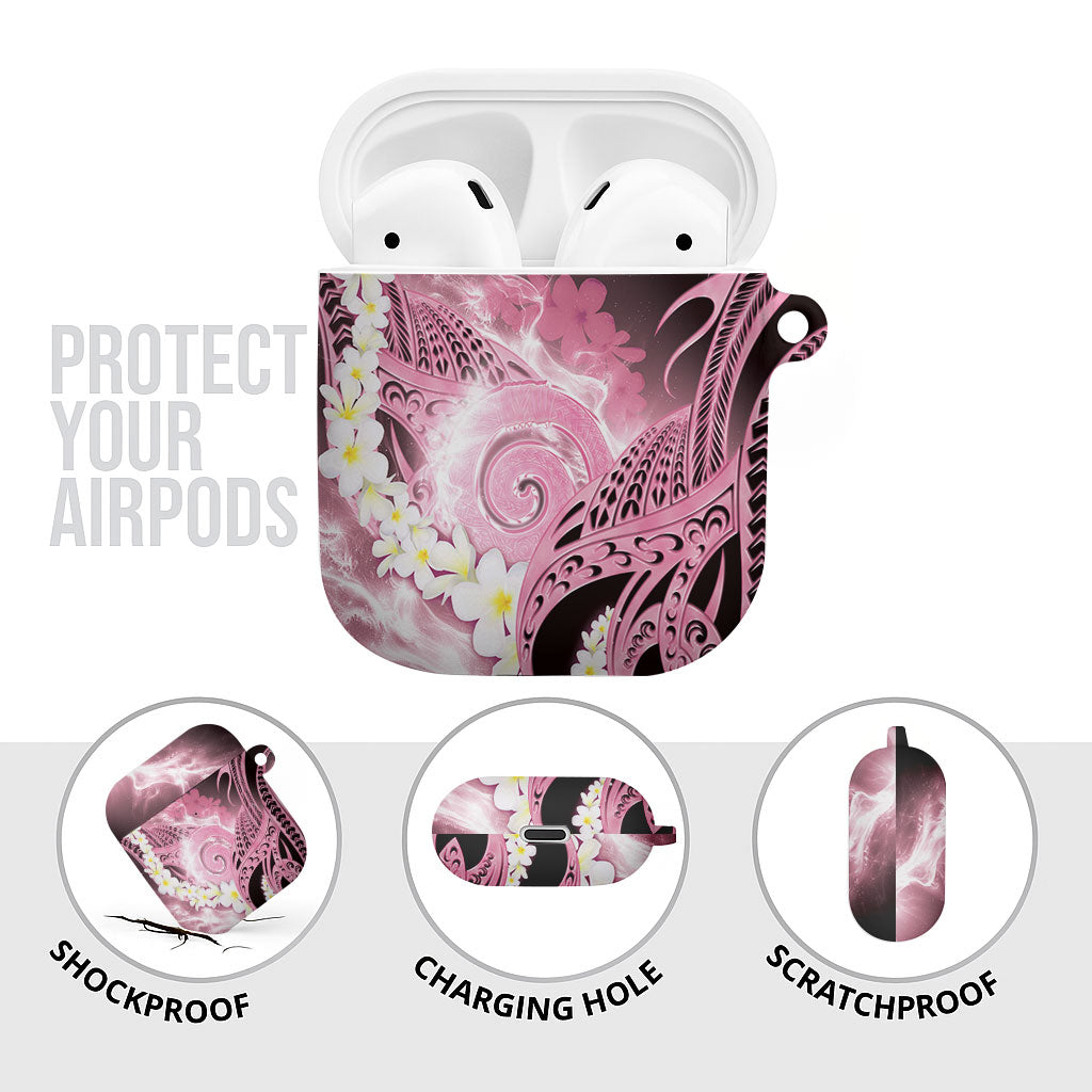 Piko Hawaiian AirPods Case Pink Galaxy Spiral Plumeria Tribal Patterns DT05 - Polynesian Pride