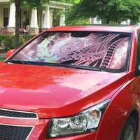 Piko Hawaiian Auto Sun Shade Pink Galaxy Spiral Plumeria Tribal Patterns DT05 - Polynesian Pride
