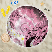 Piko Hawaiian Beach Blanket Pink Galaxy Spiral Plumeria Tribal Patterns DT05 One Size 150cm Pink - Polynesian Pride