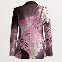 Piko Hawaiian Blazer Pink Galaxy Spiral Plumeria Tribal Patterns DT05 - Polynesian Pride