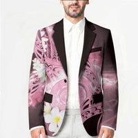 Piko Hawaiian Blazer Pink Galaxy Spiral Plumeria Tribal Patterns DT05 - Polynesian Pride