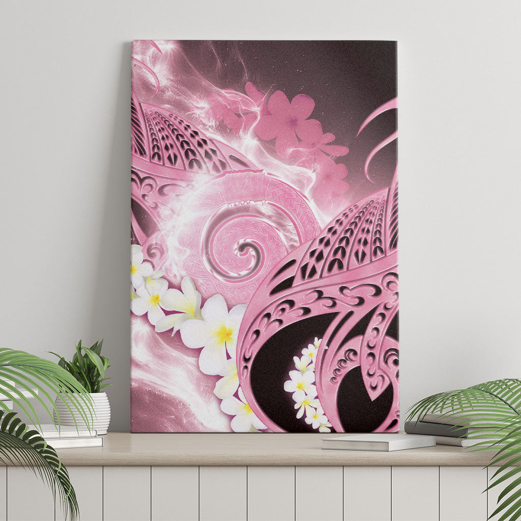 Piko Hawaiian Canvas Wall Art Pink Galaxy Spiral Plumeria Tribal Patterns DT05 - Polynesian Pride