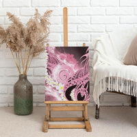 Piko Hawaiian Canvas Wall Art Pink Galaxy Spiral Plumeria Tribal Patterns DT05 - Polynesian Pride