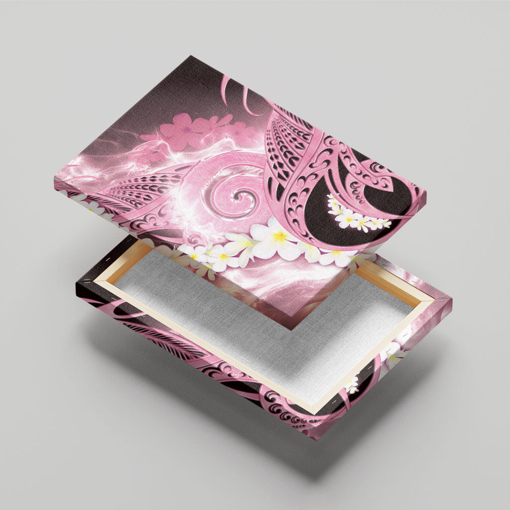 Piko Hawaiian Canvas Wall Art Pink Galaxy Spiral Plumeria Tribal Patterns DT05 - Polynesian Pride