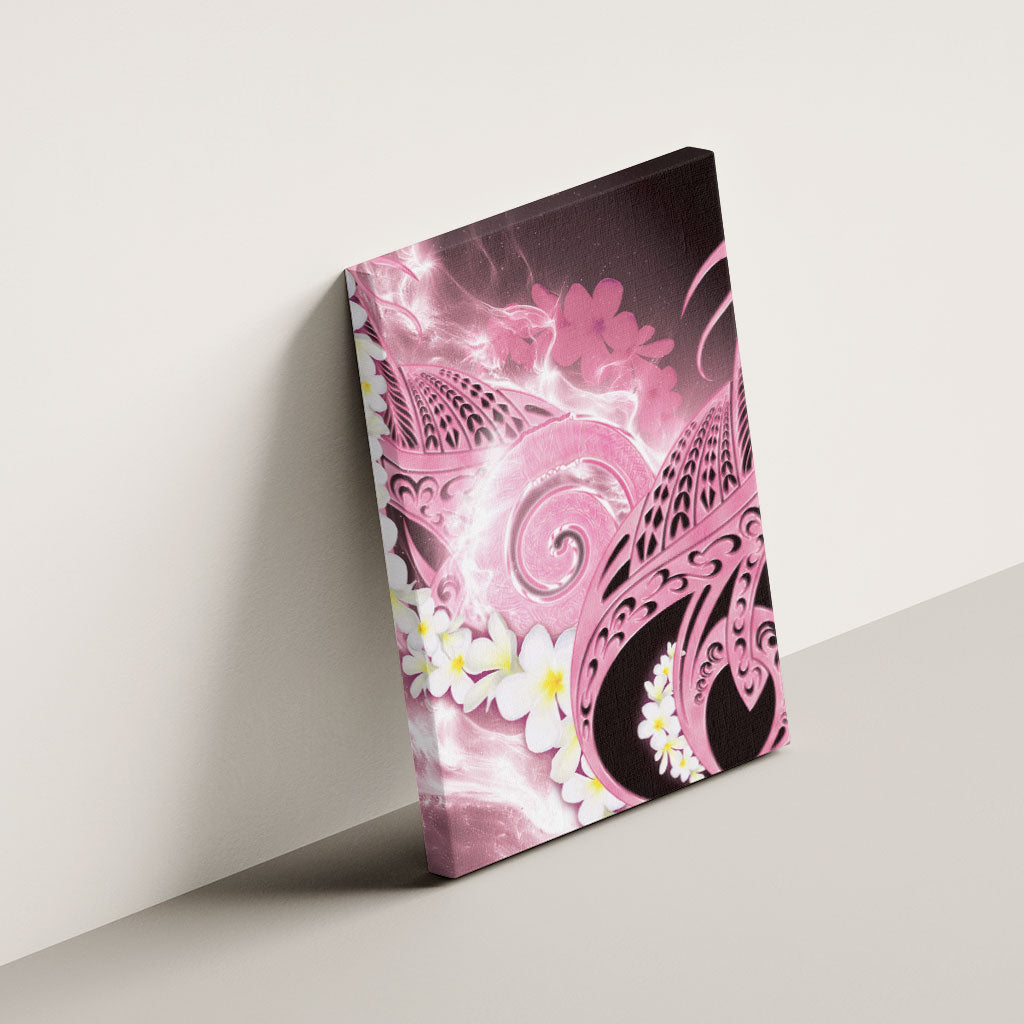 Piko Hawaiian Canvas Wall Art Pink Galaxy Spiral Plumeria Tribal Patterns DT05 - Polynesian Pride