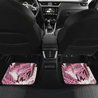 Piko Hawaiian Car Mats Pink Galaxy Spiral Plumeria Tribal Patterns DT05 Set 2pcs - Back Pink - Polynesian Pride