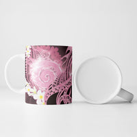 Piko Hawaiian Ceramic Mug Pink Galaxy Spiral Plumeria Tribal Patterns DT05 - Polynesian Pride