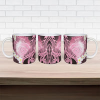 Piko Hawaiian Ceramic Mug Pink Galaxy Spiral Plumeria Tribal Patterns DT05 - Polynesian Pride