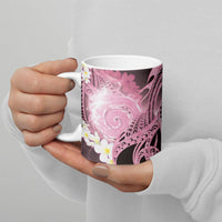 Piko Hawaiian Ceramic Mug Pink Galaxy Spiral Plumeria Tribal Patterns DT05 - Polynesian Pride