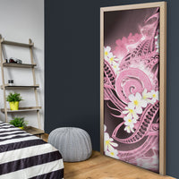 Piko Hawaiian Door Cover Pink Galaxy Spiral Plumeria Tribal Patterns DT05 - Polynesian Pride