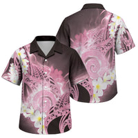 Piko Hawaiian Family Matching Tank Maxi Dress and Hawaiian Shirt Pink Galaxy Spiral Plumeria Tribal Patterns DT05 Son's Shirt Pink - Polynesian Pride