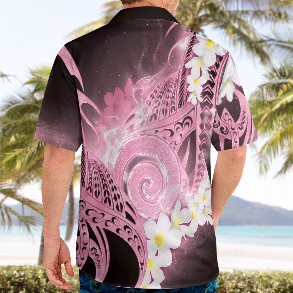 Piko Hawaiian Hawaiian Shirt Pink Galaxy Spiral Plumeria Tribal Patterns DT05 - Polynesian Pride