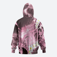 Piko Hawaiian Hoodie Pink Galaxy Spiral Plumeria Tribal Patterns DT05 - Polynesian Pride