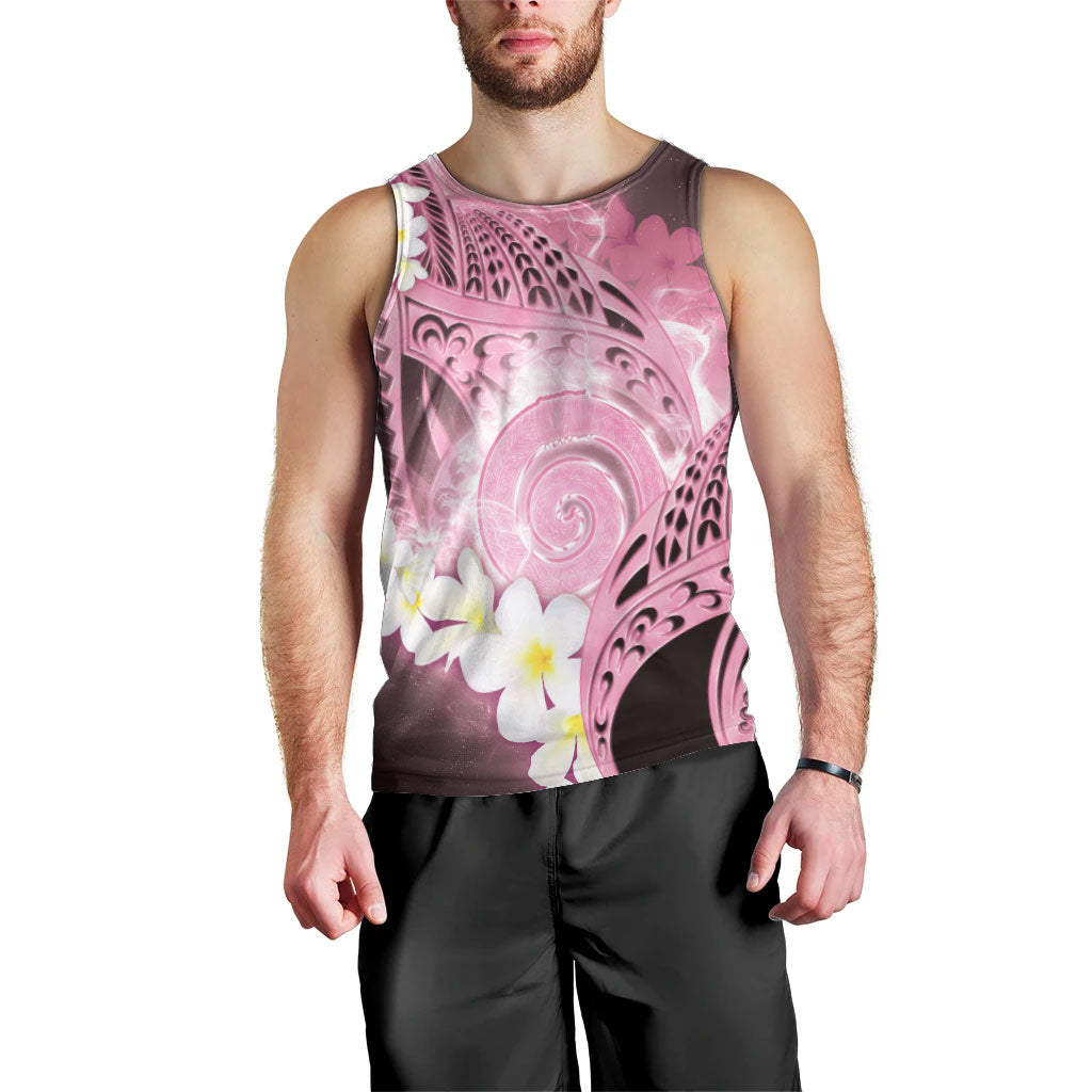 Piko Hawaiian Men Tank Top Pink Galaxy Spiral Plumeria Tribal Patterns DT05 - Polynesian Pride