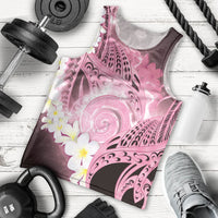 Piko Hawaiian Men Tank Top Pink Galaxy Spiral Plumeria Tribal Patterns DT05 - Polynesian Pride
