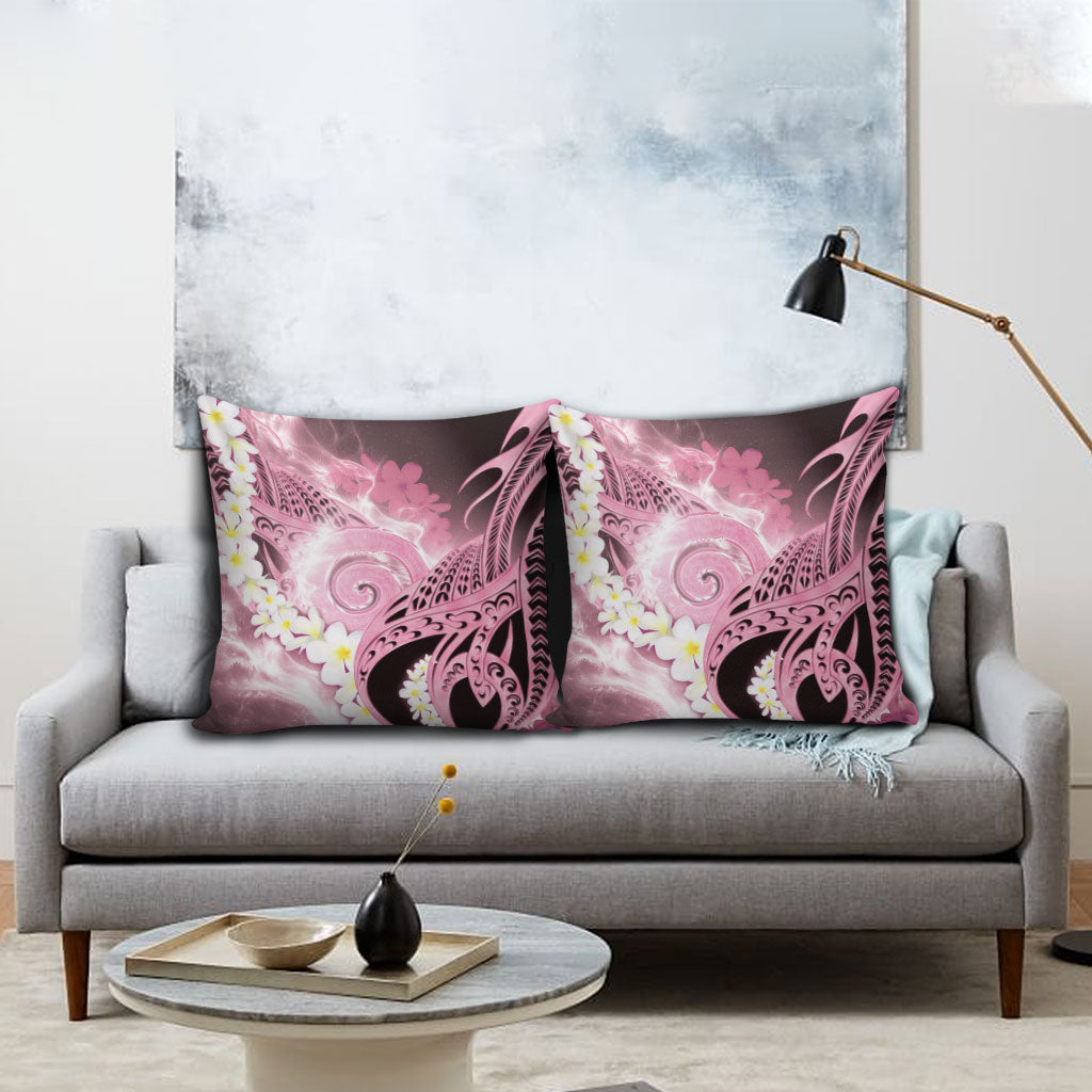 Piko Hawaiian Pillow Cover Pink Galaxy Spiral Plumeria Tribal Patterns DT05 - Polynesian Pride
