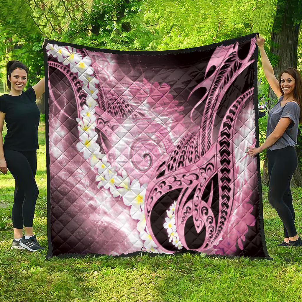 Piko Hawaiian Quilt Pink Galaxy Spiral Plumeria Tribal Patterns DT05 - Polynesian Pride