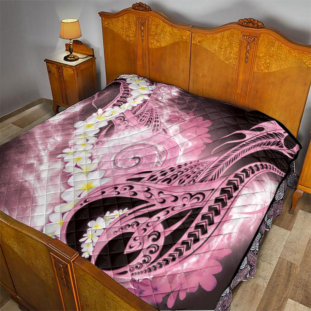 Piko Hawaiian Quilt Pink Galaxy Spiral Plumeria Tribal Patterns DT05 - Polynesian Pride