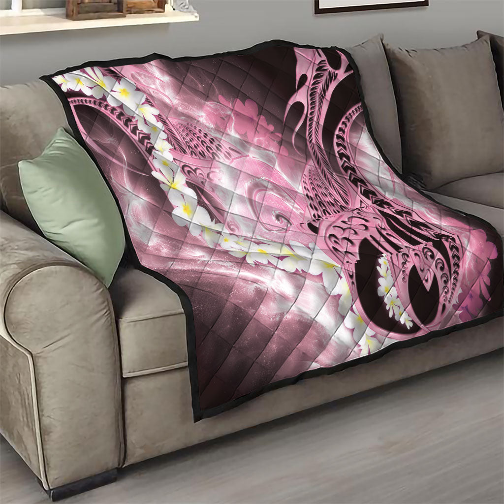 Piko Hawaiian Quilt Pink Galaxy Spiral Plumeria Tribal Patterns DT05 - Polynesian Pride
