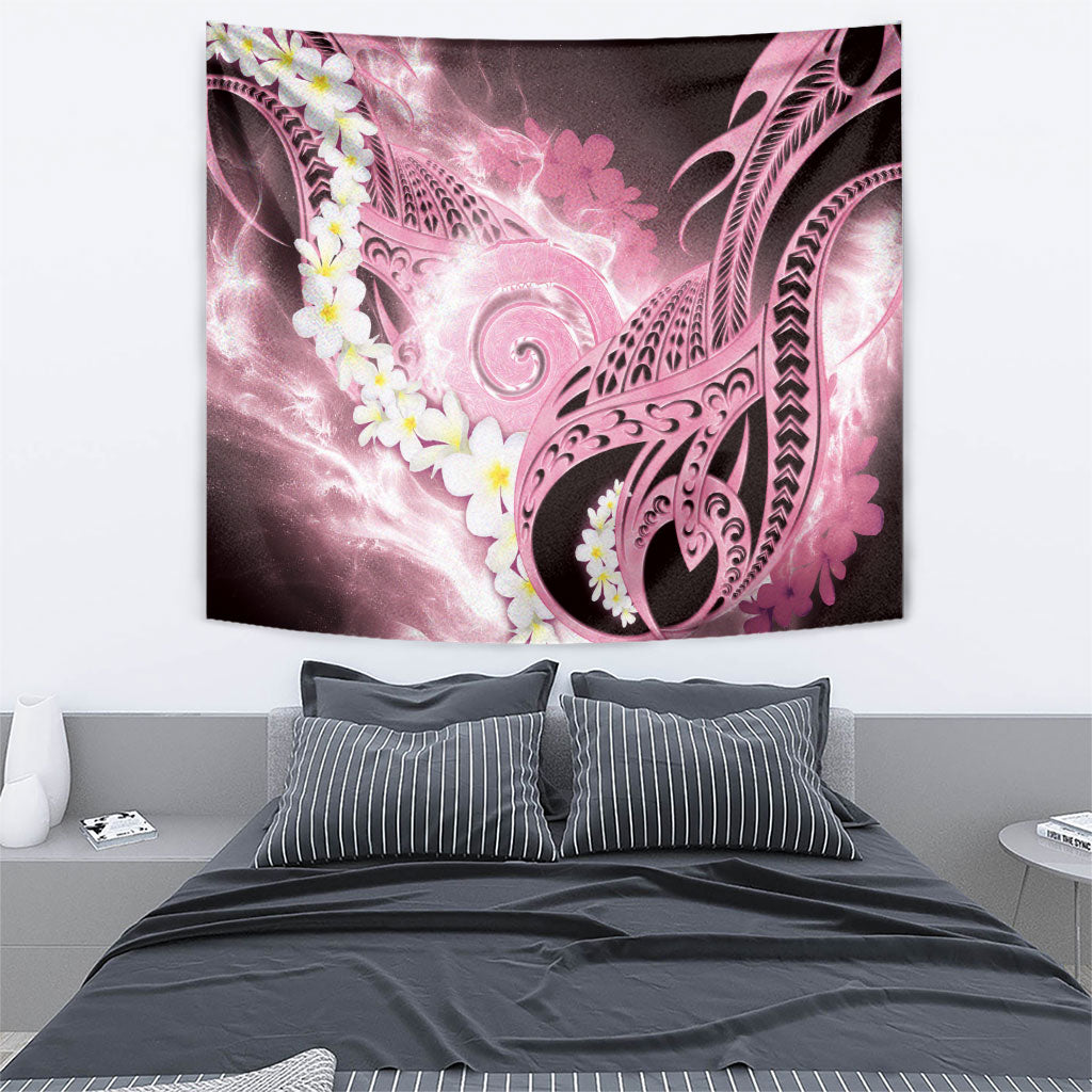 Piko Hawaiian Tapestry Pink Galaxy Spiral Plumeria Tribal Patterns DT05 - Polynesian Pride