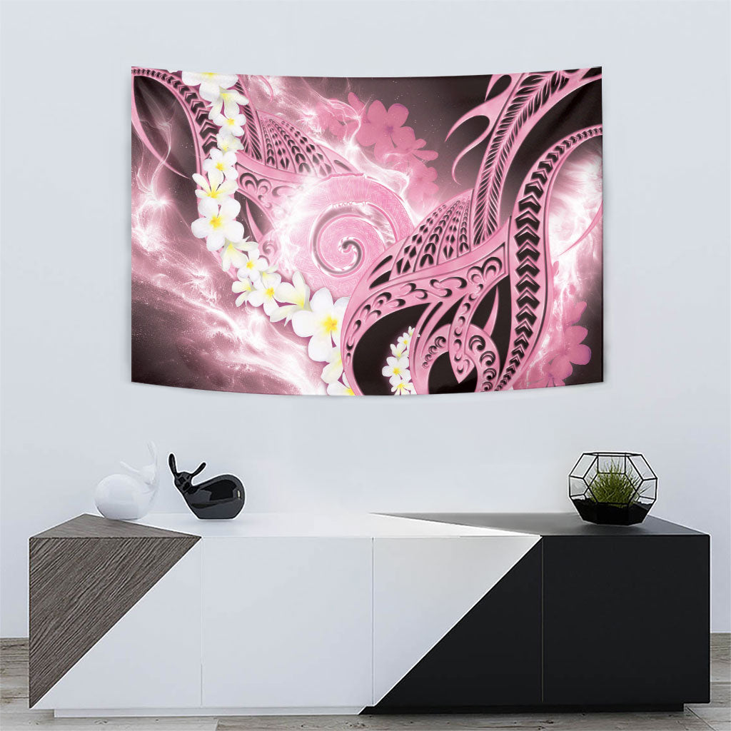 Piko Hawaiian Tapestry Pink Galaxy Spiral Plumeria Tribal Patterns DT05 - Polynesian Pride