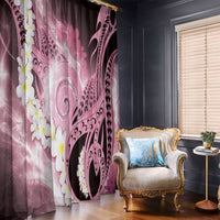 Piko Hawaiian Window Curtain Pink Galaxy Spiral Plumeria Tribal Patterns DT05 - Polynesian Pride