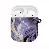 Piko Hawaiian AirPods Case Purple Galaxy Spiral Plumeria Tribal Patterns DT05 Purple - Polynesian Pride