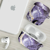 Piko Hawaiian AirPods Case Purple Galaxy Spiral Plumeria Tribal Patterns DT05 - Polynesian Pride