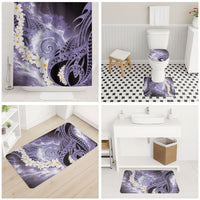 Piko Hawaiian Bathroom Set Purple Galaxy Spiral Plumeria Tribal Patterns DT05 - Polynesian Pride