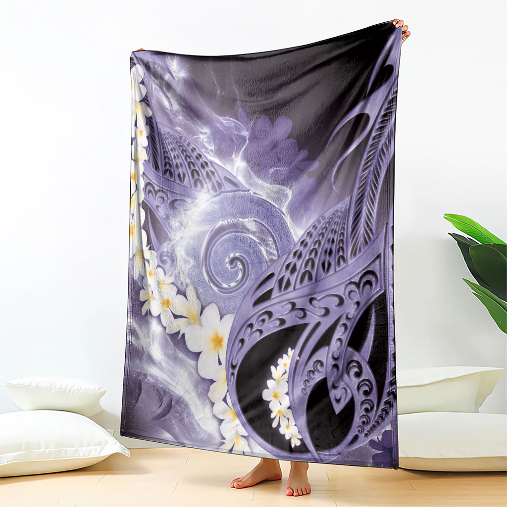 Piko Hawaiian Blanket Purple Galaxy Spiral Plumeria Tribal Patterns DT05 - Polynesian Pride