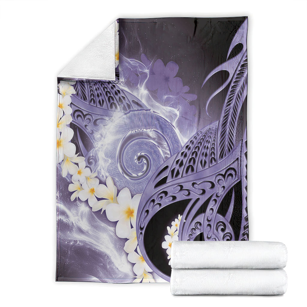 Piko Hawaiian Blanket Purple Galaxy Spiral Plumeria Tribal Patterns DT05 - Polynesian Pride