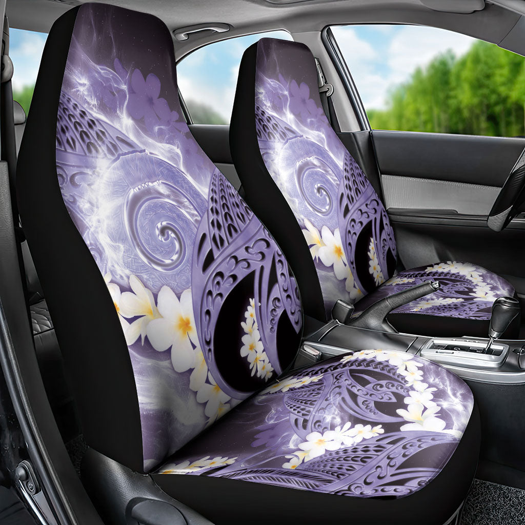 Piko Hawaiian Car Seat Cover Purple Galaxy Spiral Plumeria Tribal Patterns DT05 - Polynesian Pride