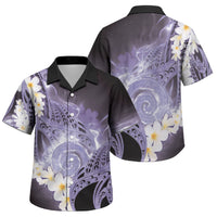 Piko Hawaiian Family Matching Puletasi and Hawaiian Shirt Purple Galaxy Spiral Plumeria Tribal Patterns DT05 Son's Shirt Purple - Polynesian Pride
