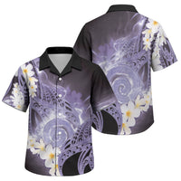 Piko Hawaiian Family Matching Summer Maxi Dress and Hawaiian Shirt Purple Galaxy Spiral Plumeria Tribal Patterns DT05 Son's Shirt Purple - Polynesian Pride