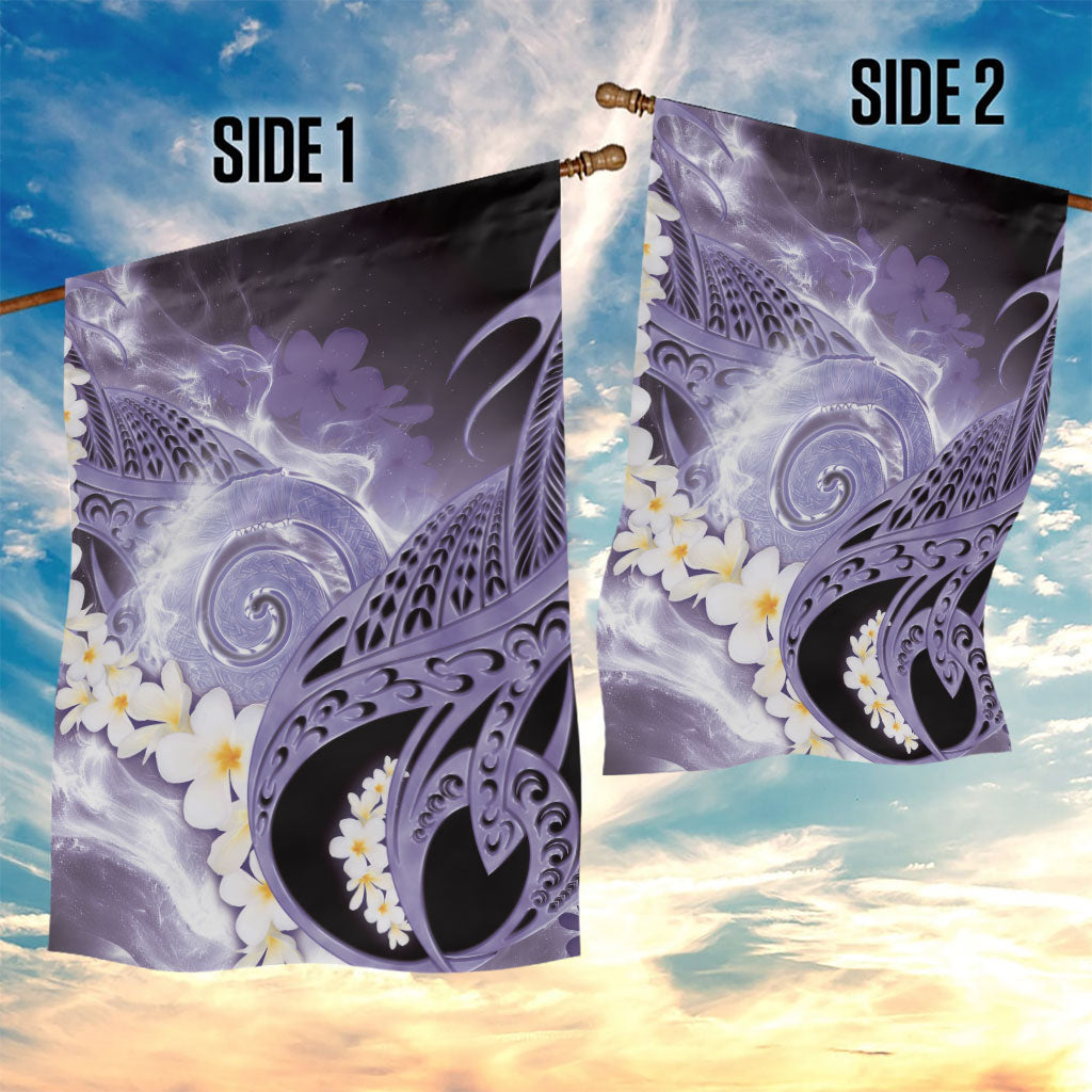 Piko Hawaiian Garden Flag Purple Galaxy Spiral Plumeria Tribal Patterns DT05 - Polynesian Pride