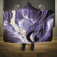 Piko Hawaiian Hooded Blanket Purple Galaxy Spiral Plumeria Tribal Patterns DT05 - Polynesian Pride