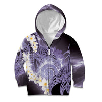 Piko Hawaiian Kid Hoodie Purple Galaxy Spiral Plumeria Tribal Patterns DT05 Zip Hoodie Purple - Polynesian Pride