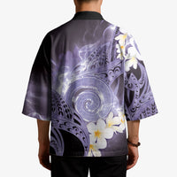 Piko Hawaiian Kimono Purple Galaxy Spiral Plumeria Tribal Patterns DT05 - Polynesian Pride