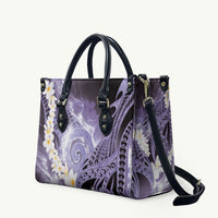 Piko Hawaiian Leather Bag Purple Galaxy Spiral Plumeria Tribal Patterns DT05 Purple - Polynesian Pride