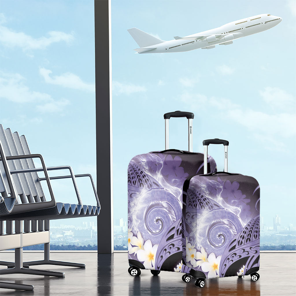 Piko Hawaiian Luggage Cover Purple Galaxy Spiral Plumeria Tribal Patterns DT05 - Polynesian Pride