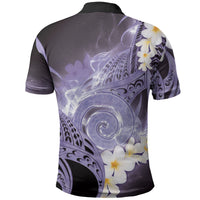 Piko Hawaiian Polo Shirt Purple Galaxy Spiral Plumeria Tribal Patterns DT05 - Polynesian Pride