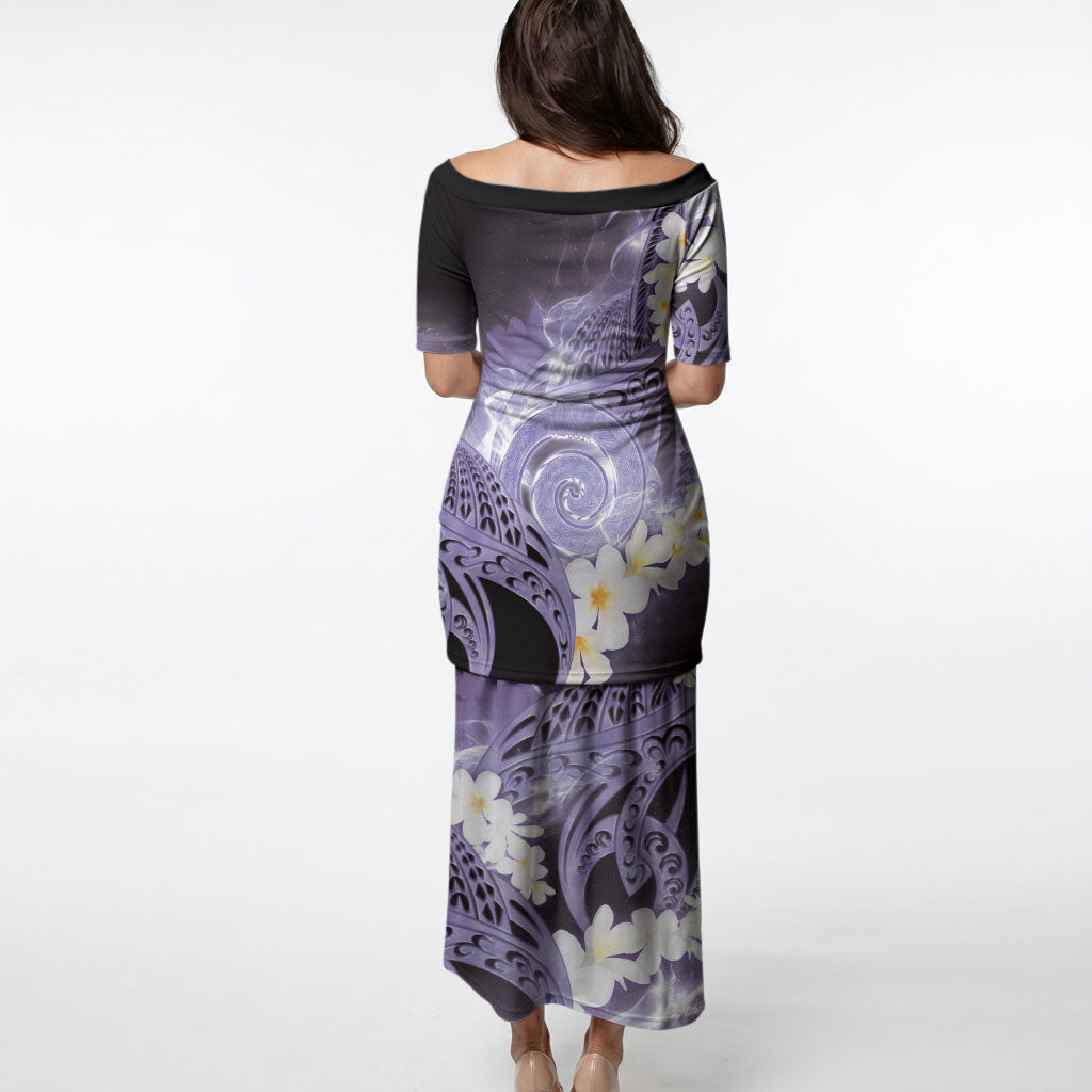 Piko Hawaiian Puletasi Purple Galaxy Spiral Plumeria Tribal Patterns DT05 - Polynesian Pride