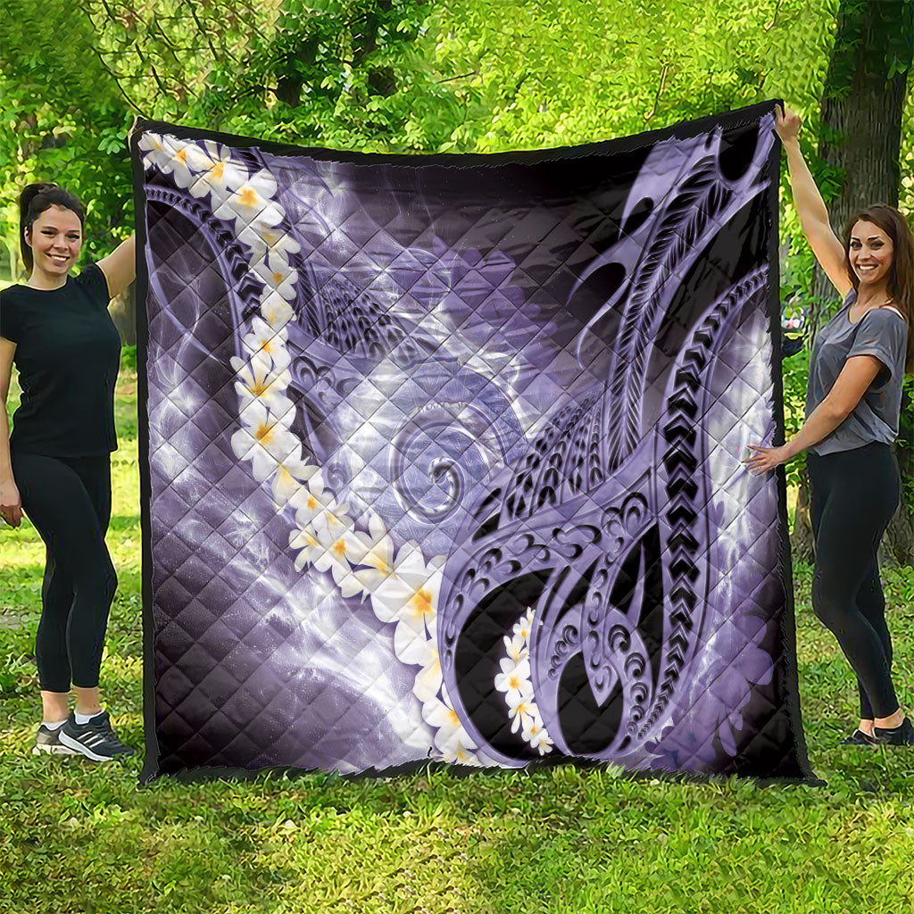 Piko Hawaiian Quilt Purple Galaxy Spiral Plumeria Tribal Patterns DT05 - Polynesian Pride