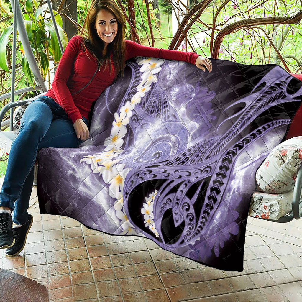 Piko Hawaiian Quilt Purple Galaxy Spiral Plumeria Tribal Patterns DT05 - Polynesian Pride