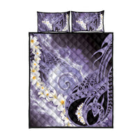 Piko Hawaiian Quilt Bed Set Purple Galaxy Spiral Plumeria Tribal Patterns DT05 - Polynesian Pride