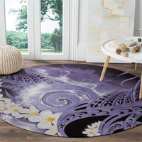 Piko Hawaiian Round Carpet Purple Galaxy Spiral Plumeria Tribal Patterns DT05 - Polynesian Pride