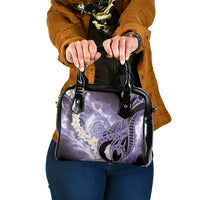 Piko Hawaiian Shoulder Handbag Purple Galaxy Spiral Plumeria Tribal Patterns DT05 One Size Purple - Polynesian Pride