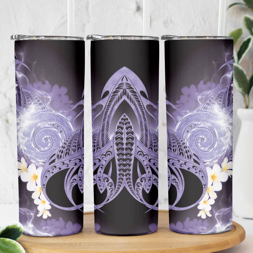 Piko Hawaiian Skinny Tumbler Purple Galaxy Spiral Plumeria Tribal Patterns DT05 - Polynesian Pride